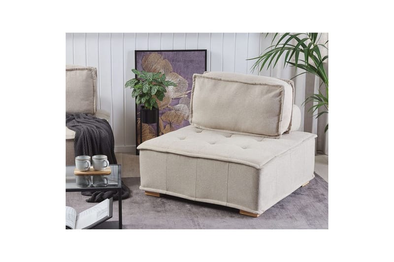 1-sitssoffa Tibro Beige, ljust trä - Beige, ljust trä - Möbler - Vardagsrum - Soffor - Modulsoffor - Mittmodul