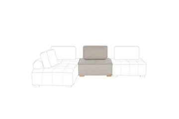 1-sitssoffa Tibro Beige, ljust trä - Beige, ljust trä - Möbler - Vardagsrum - Soffor - Modulsoffor - Mittmodul