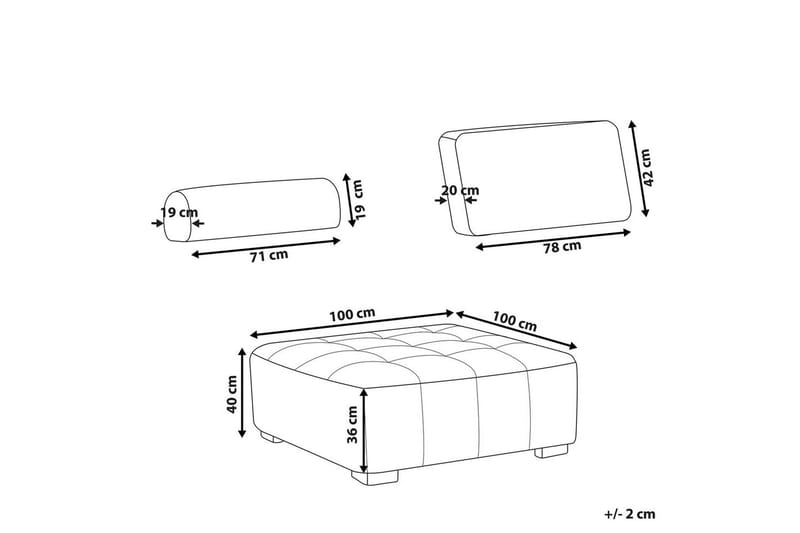1-sitssoffa Tibro Rosa, ljust trä - Rosa, ljust trä - Möbler - Vardagsrum - Soffor - Modulsoffor - Mittmodul