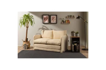 2-sits bäddsoffa Rubby (128 x 70 x 66 cm) Grädde - Grädde - Möbler - Vardagsrum - Bäddsoffor