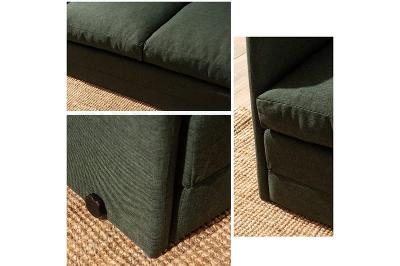 2-sits bäddsoffa Rubby (128 x 70 x 66 cm) Grön - Grön - Möbler - Vardagsrum - Bäddsoffor