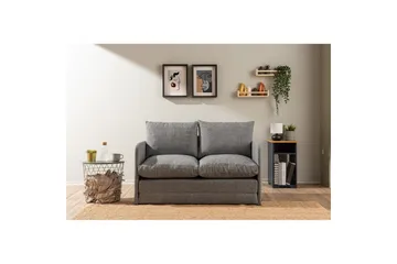 2-sits bäddsoffa Rubby (128 x 70 x 66 cm) Ljusgrå - Ljusgrå - Möbler - Vardagsrum - Bäddsoffor