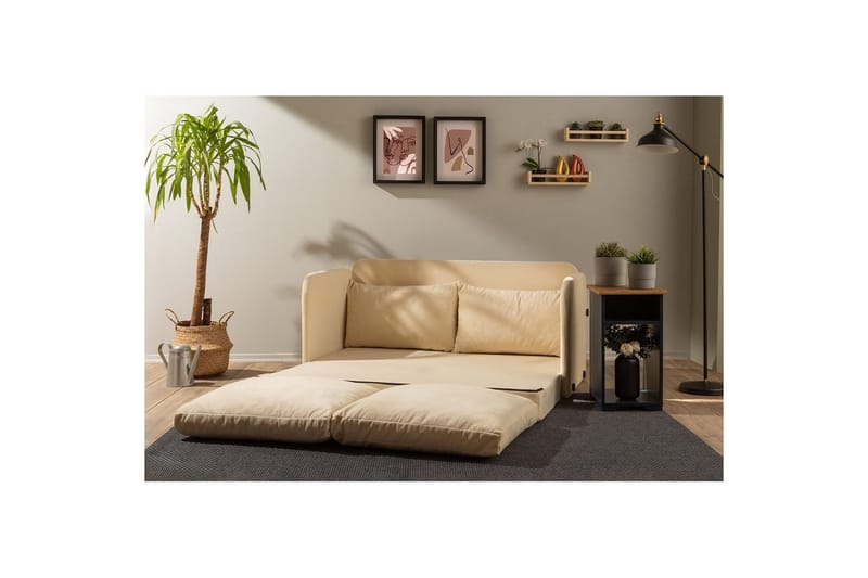 2-sits bäddsoffa Rubby (148 x 70 x 66 cm) Grädde - Grädde - Möbler - Vardagsrum - Bäddsoffor