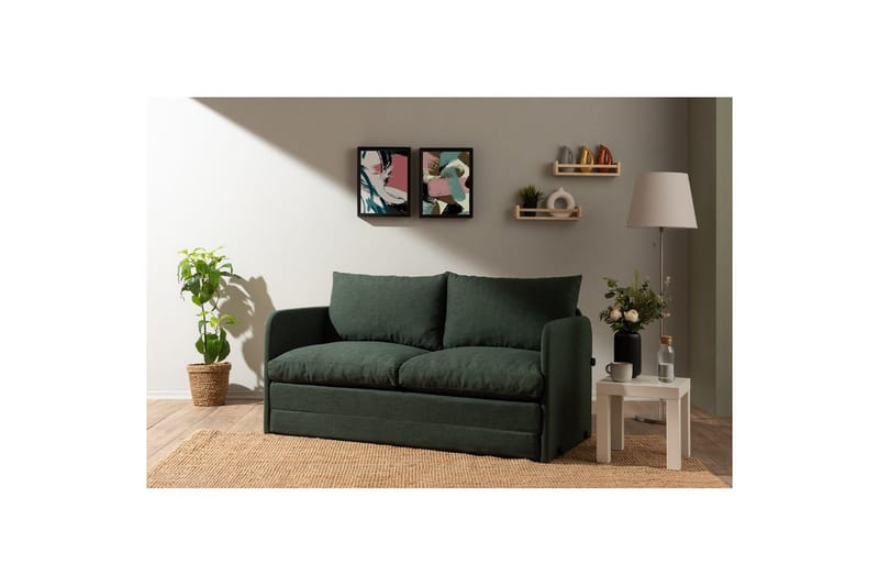 2-sits bäddsoffa Rubby (148 x 70 x 66 cm) Grön - Grön - Möbler - Vardagsrum - Bäddsoffor