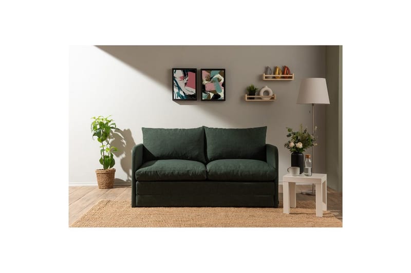 2-sits bäddsoffa Rubby (148 x 70 x 66 cm) Grön - Grön - Möbler - Vardagsrum - Bäddsoffor