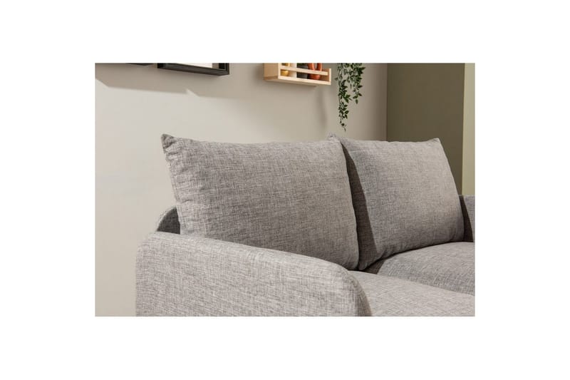 2-sits bäddsoffa Rubby (148 x 70 x 66 cm) Ljusgrå - Ljusgrå - Möbler - Vardagsrum - Bäddsoffor