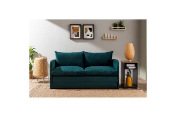 2-sits bäddsoffa Rubby (148 x 70 x 66 cm) Petrolgrön - Petrolgrön - Möbler - Vardagsrum - Bäddsoffor