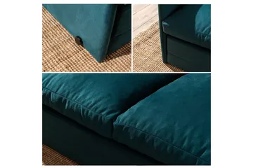 2-sits bäddsoffa Rubby (148 x 70 x 66 cm) Petrolgrön - Petrolgrön - Möbler - Vardagsrum - Bäddsoffor