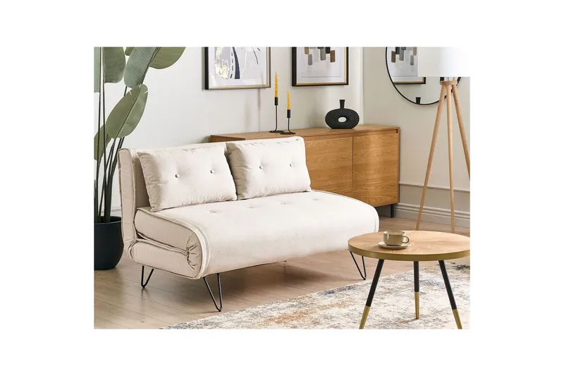 2-sitssoffa Vestfold Beige, svart - Beige - Möbler - Vardagsrum - Bäddsoffor