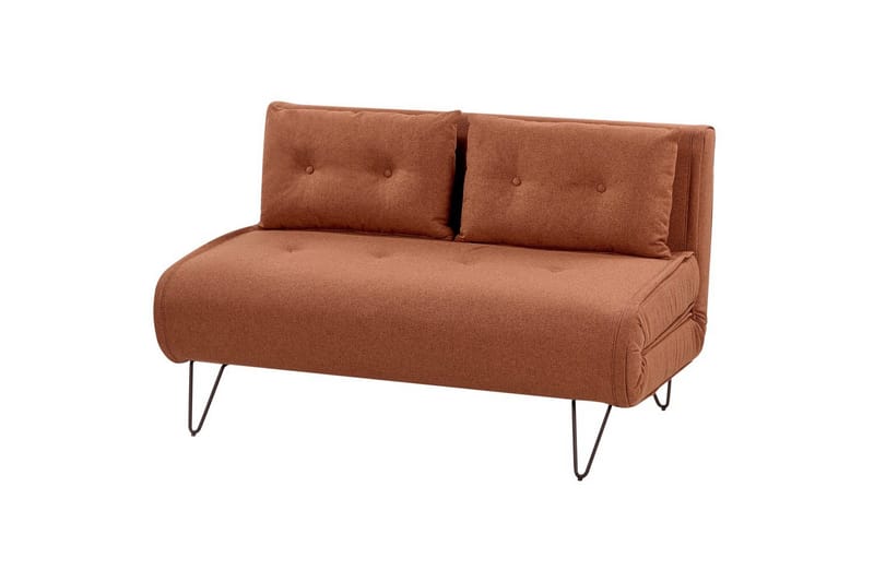2-sitssoffa Vestfold Orange, Svart - Orange, Svart - Möbler - Vardagsrum - Bäddsoffor