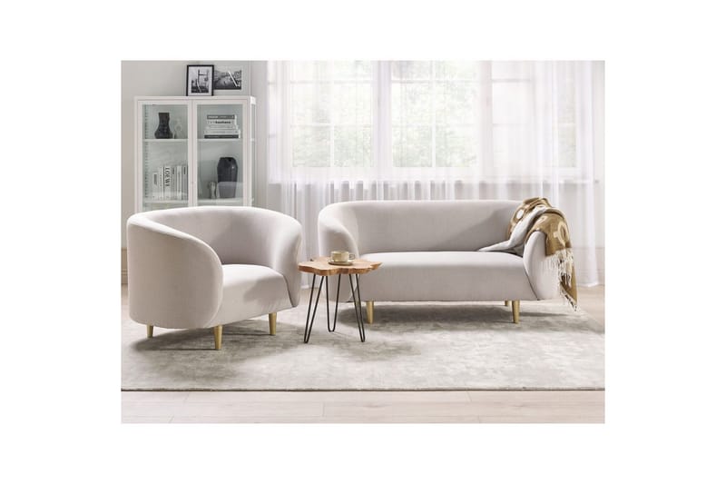 3-sits Soffgrupp Loen Beige/guld - Beige/guld - Möbler - Vardagsrum - Soffgrupper
