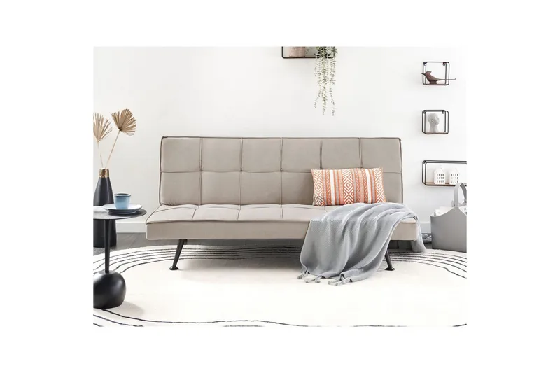 3-sitssoffa Hasle Beige, svart - Beige, svart - Möbler - Vardagsrum - Bäddsoffor