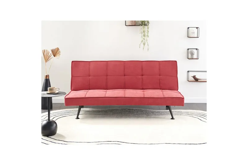 3-sitssoffa Hasle Röd, Svart - Rosa - Möbler - Vardagsrum - Bäddsoffor