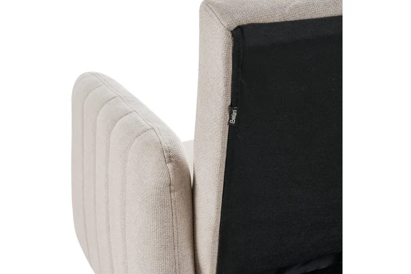 3-sitssoffa Senja Beige, mörkt trä, guld - Beige, mörkt trä, guld - Möbler - Vardagsrum - Bäddsoffor