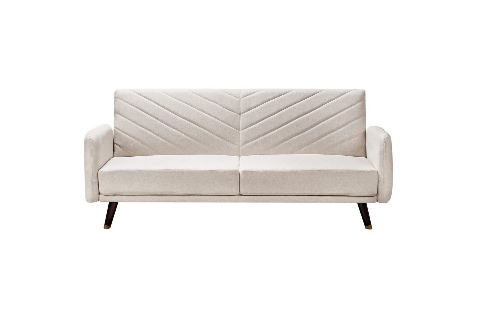 3-sitssoffa Senja Beige, m&ouml;rkt tr&auml;, guld - Beige, m&ouml;rkt tr&auml;, guld