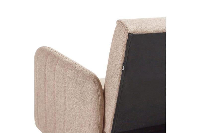3-sitssoffa Senja Brunt, mörkt trä, guld - Beige - Möbler - Vardagsrum - Bäddsoffor