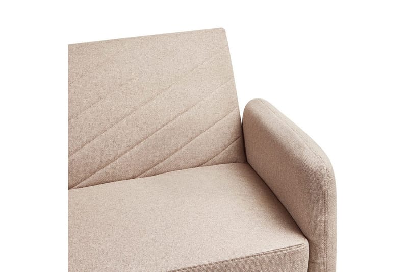 3-sitssoffa Senja Brunt, mörkt trä, guld - Beige - Möbler - Vardagsrum - Bäddsoffor