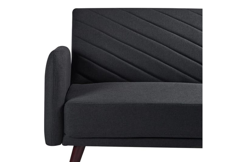 3-sitssoffa Senja Svart, mörkt trä, guld - Svart, mörkt trä, guld - Möbler - Vardagsrum - Bäddsoffor