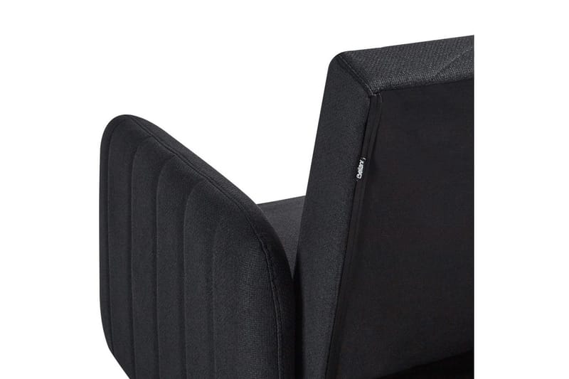 3-sitssoffa Senja Svart, mörkt trä, guld - Svart, mörkt trä, guld - Möbler - Vardagsrum - Bäddsoffor