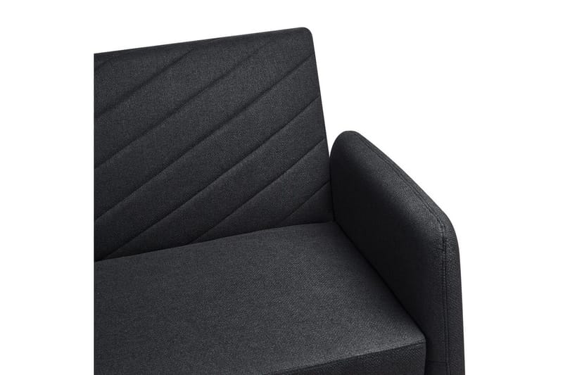 3-sitssoffa Senja Svart, mörkt trä, guld - Svart, mörkt trä, guld - Möbler - Vardagsrum - Bäddsoffor