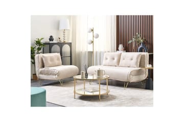 3-sitssoffa Vestfold Beige, guld - Beige, guld - Möbler - Vardagsrum - Bäddsoffor