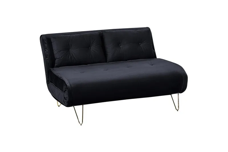 3-sitssoffa Vestfold Svart, guld - Svart, guld - Möbler - Vardagsrum - Bäddsoffor