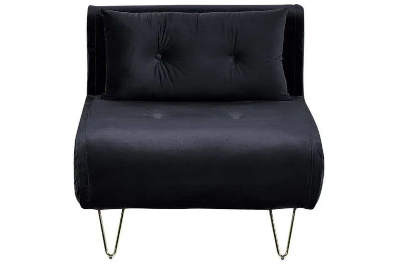 3-sitssoffa Vestfold Svart, guld - Svart, guld - Möbler - Vardagsrum - Bäddsoffor