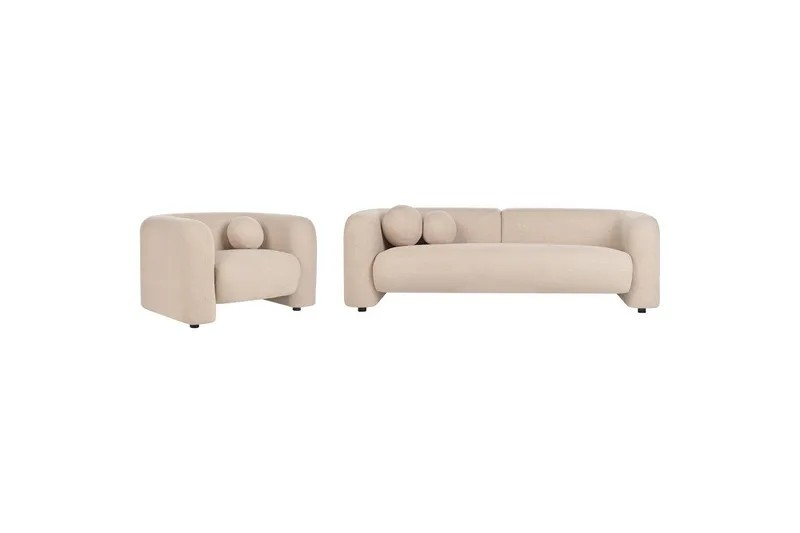 4-sits Soffgrupp Leiren Beige - Beige - Möbler - Vardagsrum - Soffgrupper