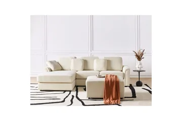 4-sitssoffa Kohlo Beige/svart, Högervänd - Beige/svart, Högervänd - Möbler - Vardagsrum - Soffgrupper