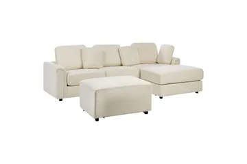 4-sitssoffa Kohlo Beige/svart, Vänstervänd - Beige/svart, Vänstervänd - Möbler - Vardagsrum - Soffgrupper