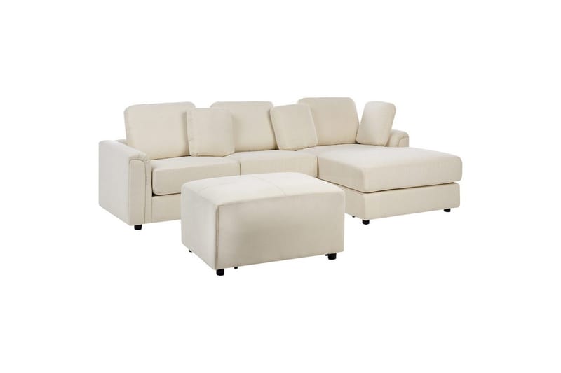 4-sitssoffa Kohlo Beige/svart, Vänstervänd - Beige/svart, Vänstervänd - Möbler - Vardagsrum - Soffgrupper