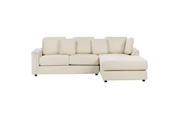 4-sitssoffa Kohlo Beige/svart, Vänstervänd - Beige/svart, Vänstervänd - Möbler - Vardagsrum - Soffgrupper