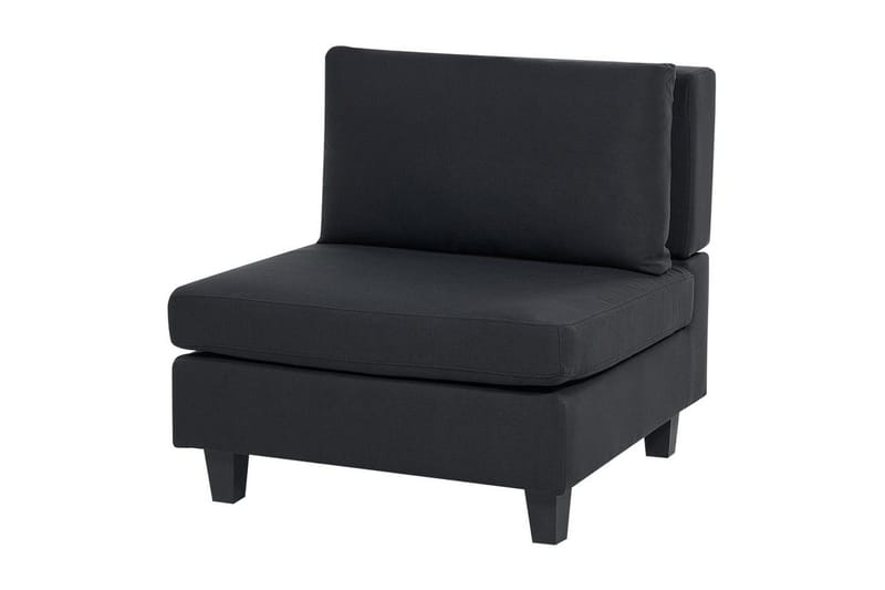 5-sits Hörnsoffa med fotpall Unstad Svart, Högervänd, Polyester - Svart, Högervänd, Polyester - Möbler - Vardagsrum - Soffor - Modulsoffor - Komplett modulsoffa