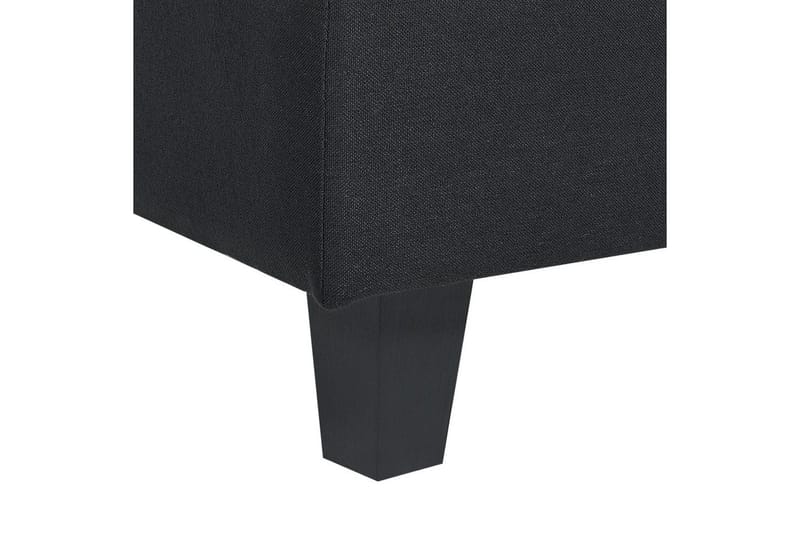 5-sits Hörnsoffa med fotpall Unstad Svart, Högervänd, Polyester - Svart, Högervänd, Polyester - Möbler - Vardagsrum - Soffor - Modulsoffor - Komplett modulsoffa