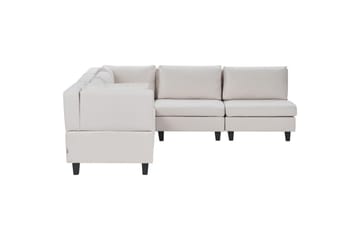 5-sits Hörnsoffa Unstad Beige/svart, Högervänd, Polyester - Beige/svart, Högervänd, Polyester - Möbler - Vardagsrum - Soffor - Modulsoffor - Komplett modulsoffa