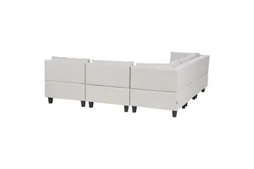 5-sits Hörnsoffa Unstad Beige/svart, Högervänd, Polyester - Beige/svart, Högervänd, Polyester - Möbler - Vardagsrum - Soffor - Modulsoffor - Komplett modulsoffa