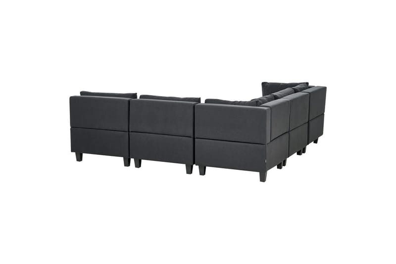 5-sits Hörnsoffa Unstad Svart, Högervänd, Polyester - Svart, Högervänd, Polyester - Möbler - Vardagsrum - Soffor - Hörnsoffor