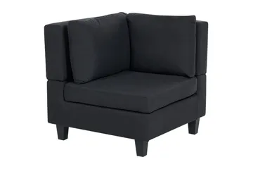 5-sits Hörnsoffa Unstad Svart, Högervänd, Polyester - Svart, Högervänd, Polyester - Möbler - Vardagsrum - Soffor - Modulsoffor - Komplett modulsoffa