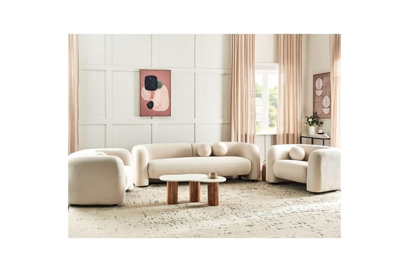 5-sits Soffgrupp Leiren Off-white - Off-white - Möbler - Vardagsrum - Soffgrupper