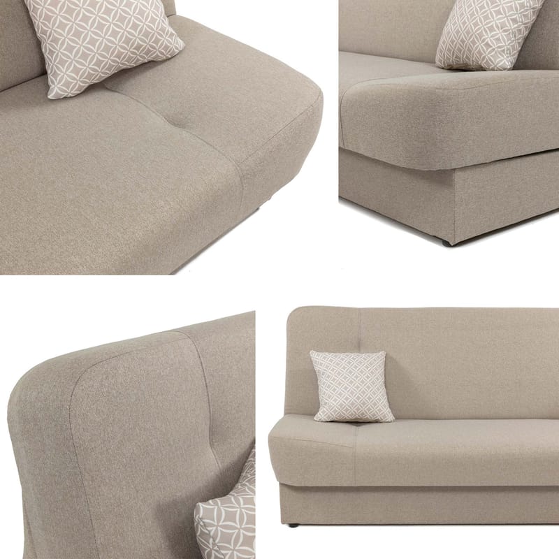 Abron 3-sits Bäddsoffa med förvaring - beige - Möbler - Vardagsrum - Bäddsoffor