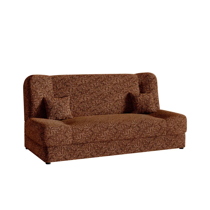 Abron 3-sits Bäddsoffa med förvaring, brun