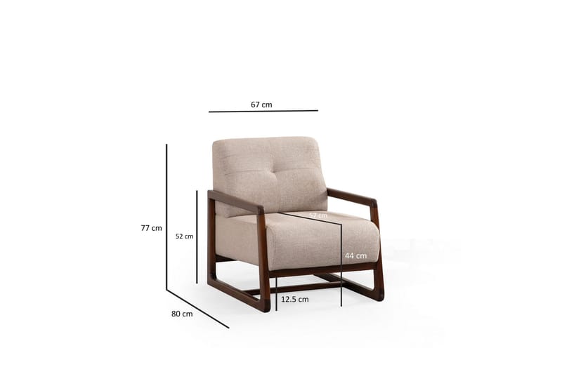 Adelphe Fåtölj - Beige - Möbler - Vardagsrum - Fåtöljer