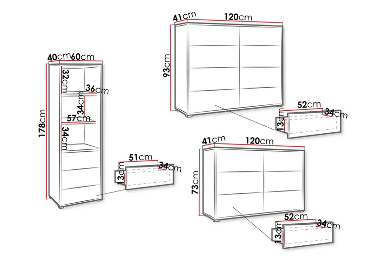 Agawal Möbelset För Vardagsrum - Brun - Möbler - Vardagsrum - Möbelset för vardagsrum