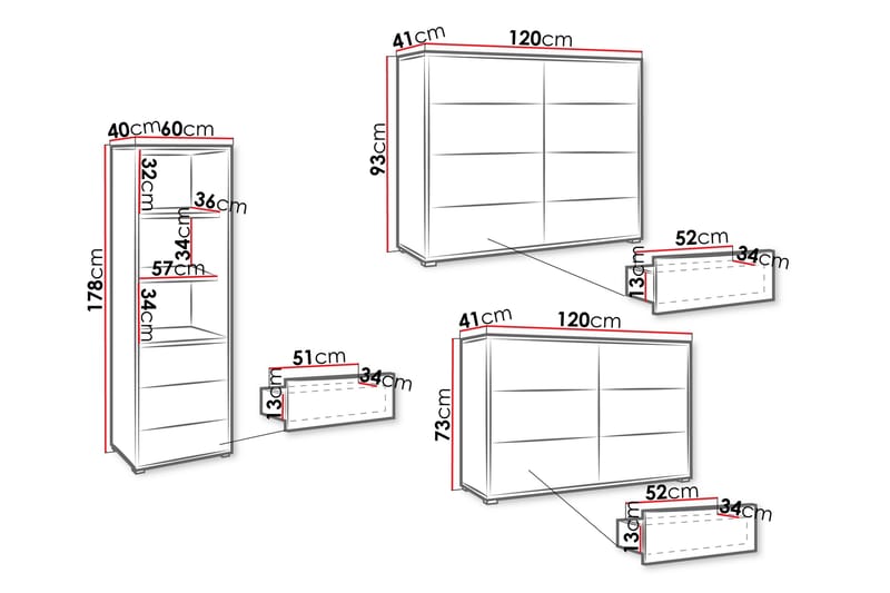 Agawal Möbelset För Vardagsrum - Brun - Möbler - Vardagsrum - Möbelset för vardagsrum