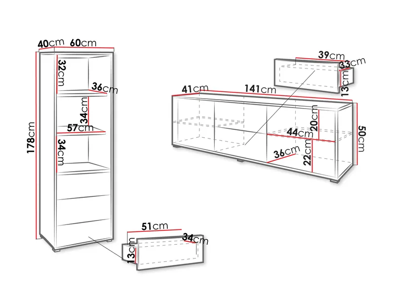 Agawal Möbelset För Vardagsrum - Brun - Möbler - Vardagsrum - Möbelset för vardagsrum