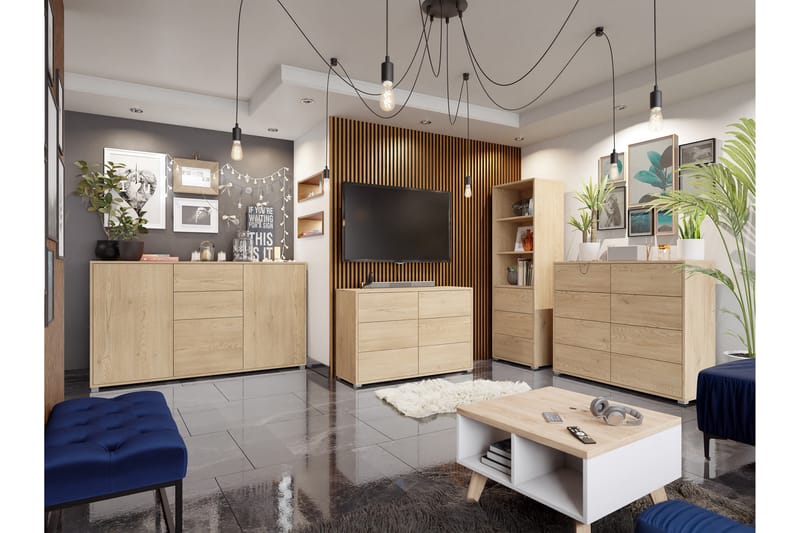 Agawal Möbelset För Vardagsrum - Brun - Möbler - Vardagsrum - Möbelset för vardagsrum