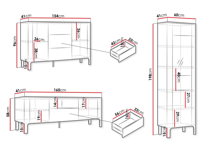 Aggarwal Möbelset för Vardagsrum - Möbler - Vardagsrum - Möbelset för vardagsrum