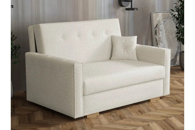Ajiz Bäddsoffa 2-sits i Bouclé, Beige