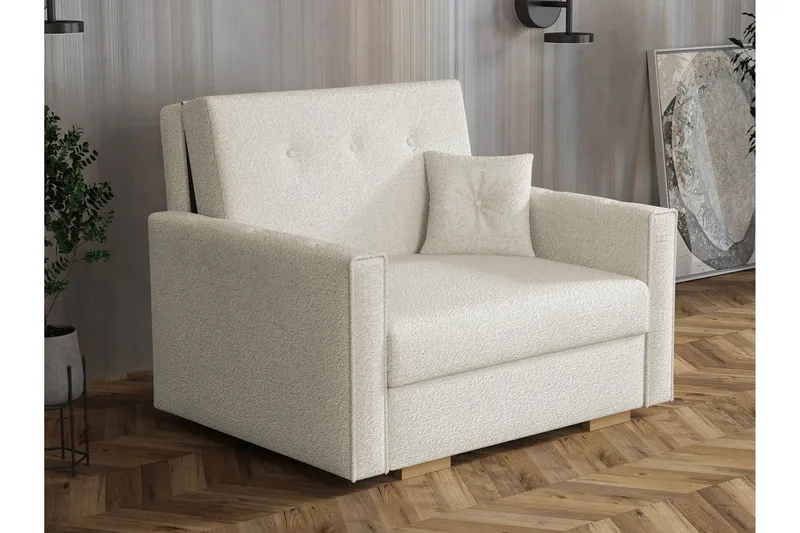 Ajiz Bäddsoffa 2-sits i Bouclé, Beige