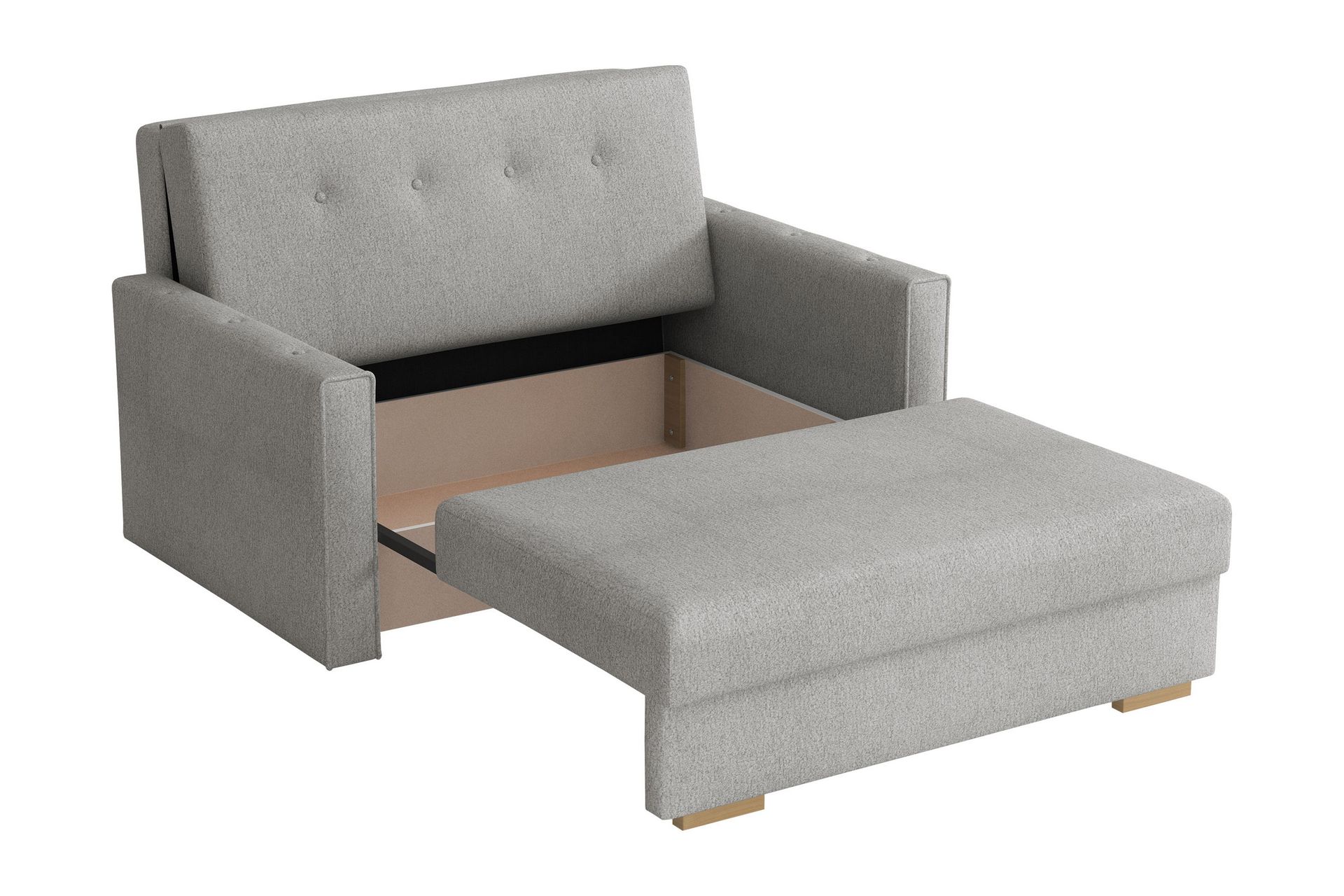 Ajiz Bäddsoffa 2-sits i Bouclé - Grå - Möbler - Vardagsrum - Bäddsoffor